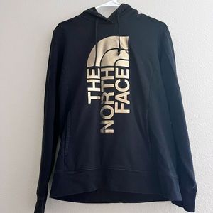 The North Face gold foil hoodie